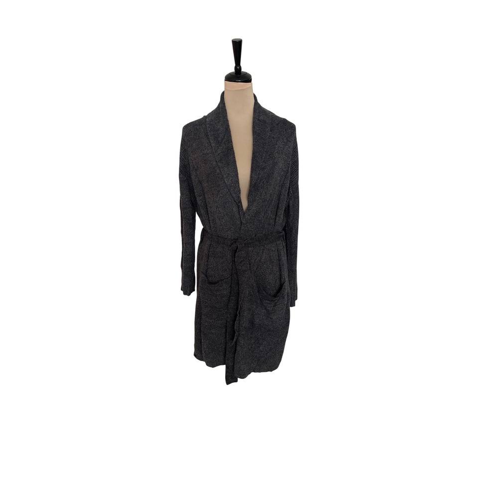 Barefoot Dreams CozyChic Lite Long Cardigan Charcoal brown Robe Style  Size 2